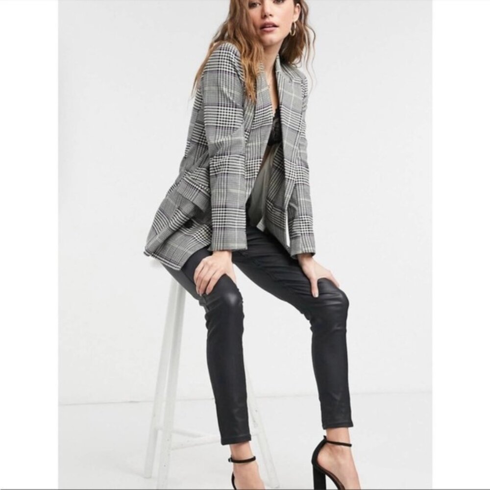 Top shop checked size 6 blazer